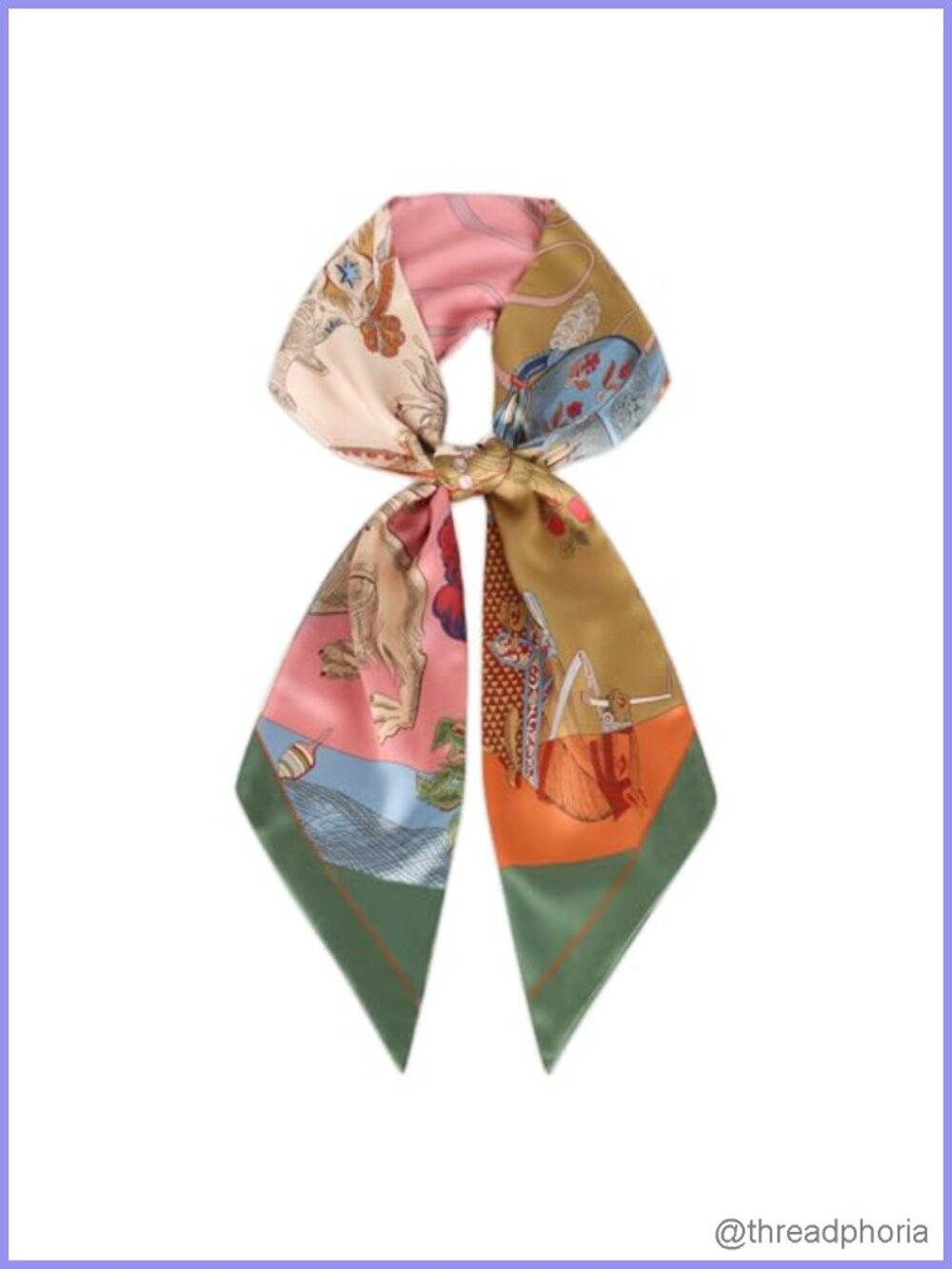 Silk Feel Polyester Scarf Multi-Function Head Wrap Hair Band 7x59 Inches